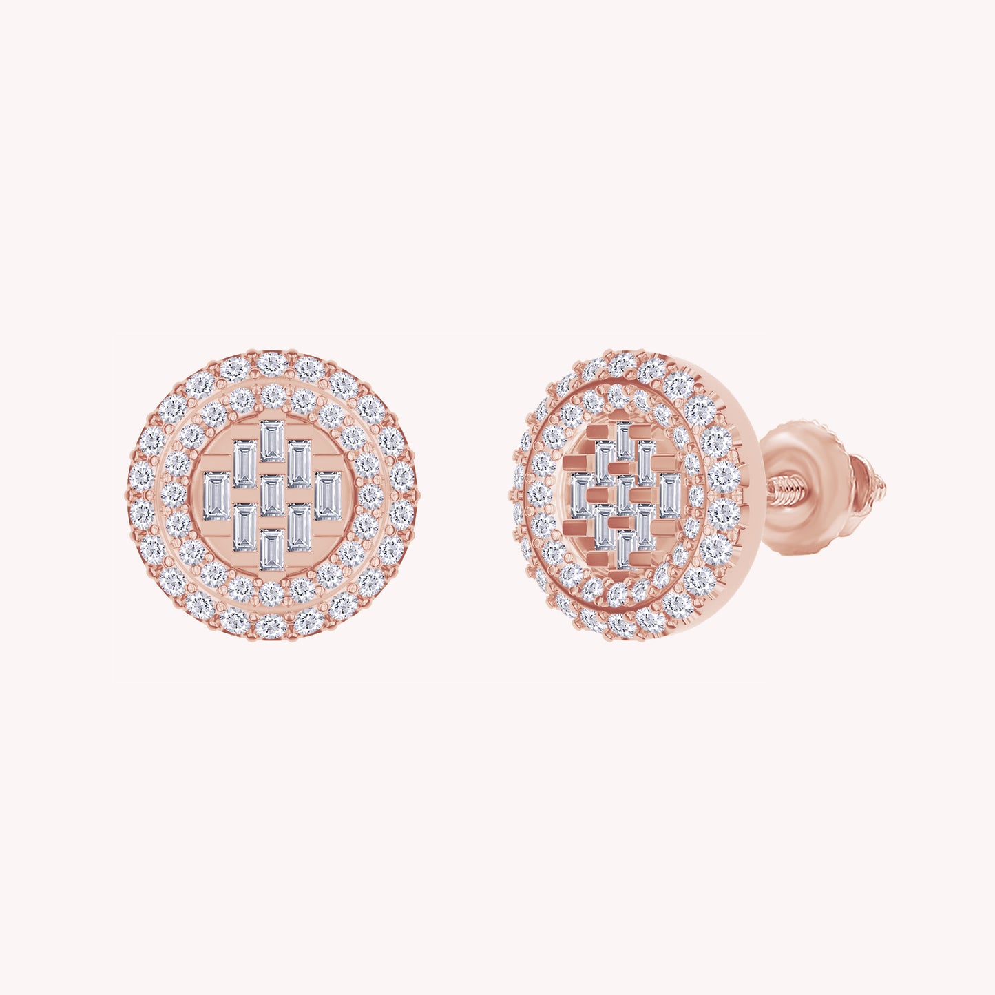 0.33 Carat Lab Grown Diamond Cluster Stud Earrings