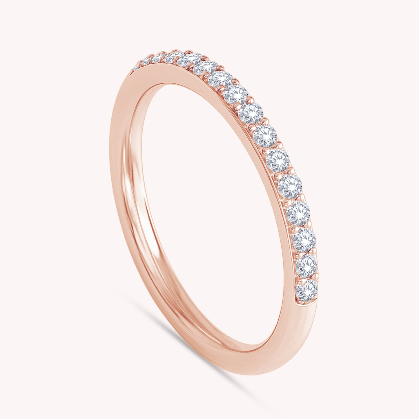 0.15 Carat Lab Grown Diamond Half Eternity Wedding Band Ring