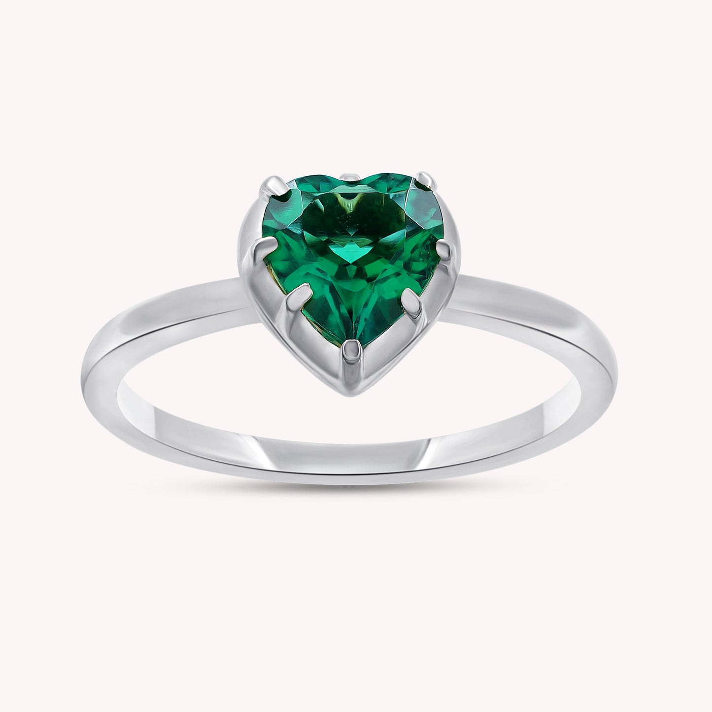 Solitaire Rings for Women, Multi Shape Lab grown Gemstone Two Tone Solitaire Ring