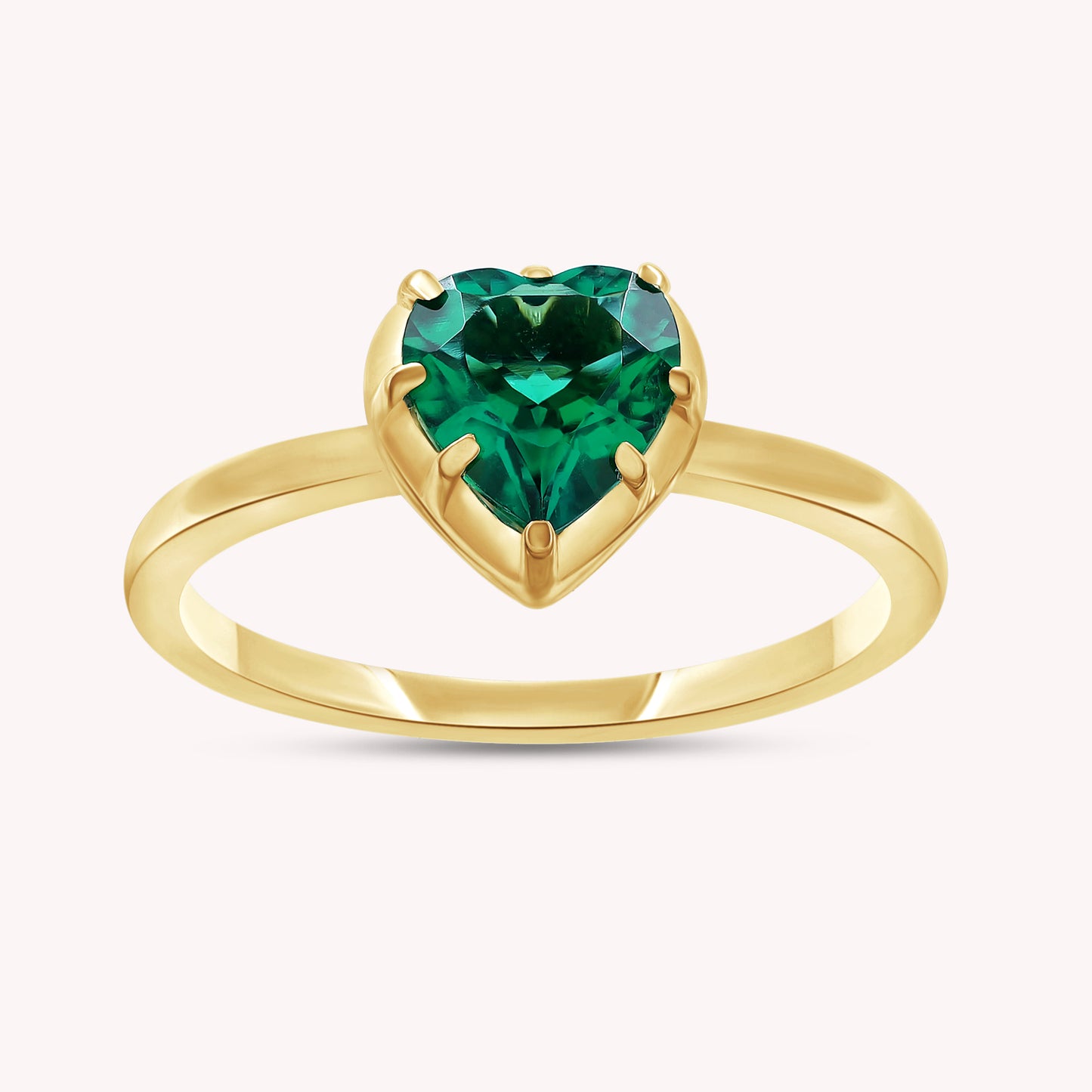 Solitaire Rings for Women, Multi Shape Lab grown Gemstone Two Tone Solitaire Ring