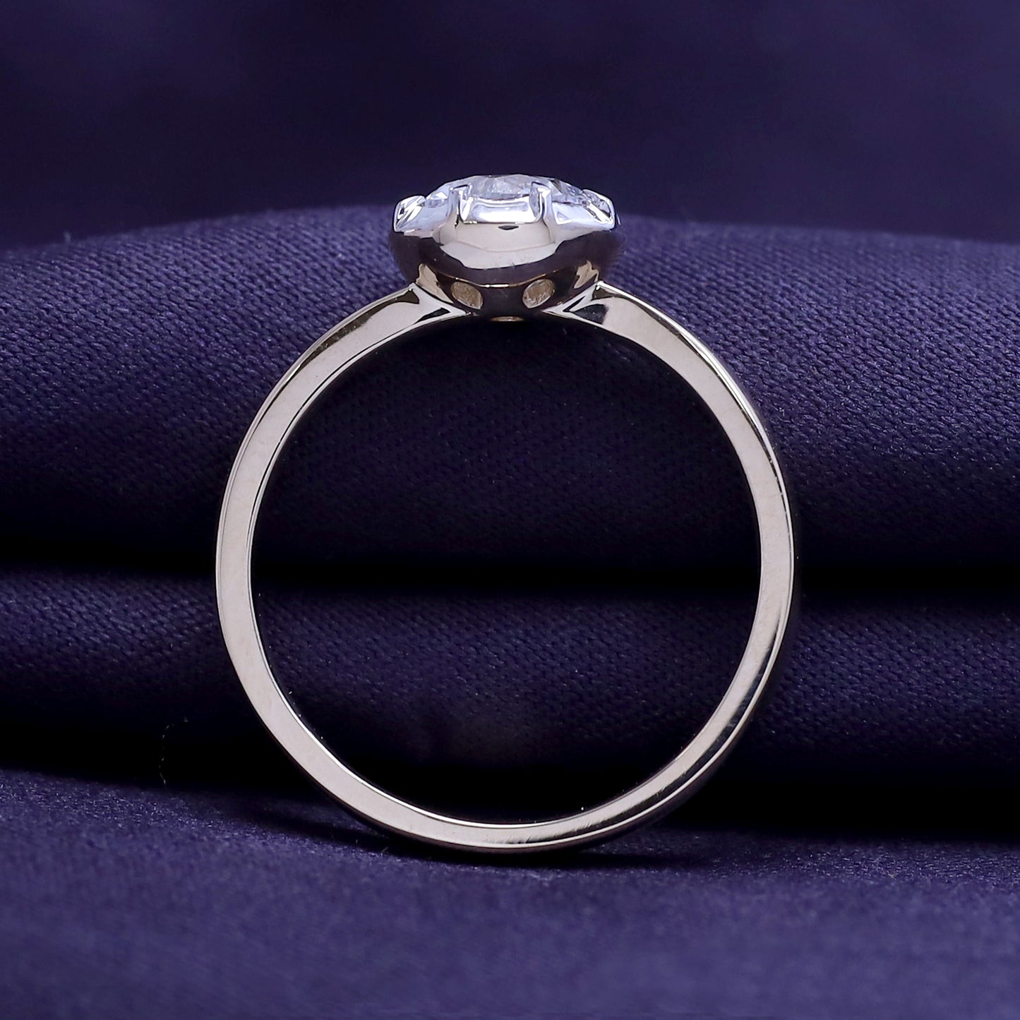 Solitaire Ring for Women, Multi Shape Lab Grown Two Tone Engagement Rings