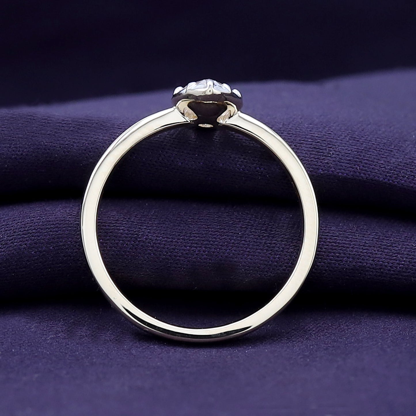 Solitaire Ring for Women, Multi Shape Lab Grown Two Tone Engagement Rings