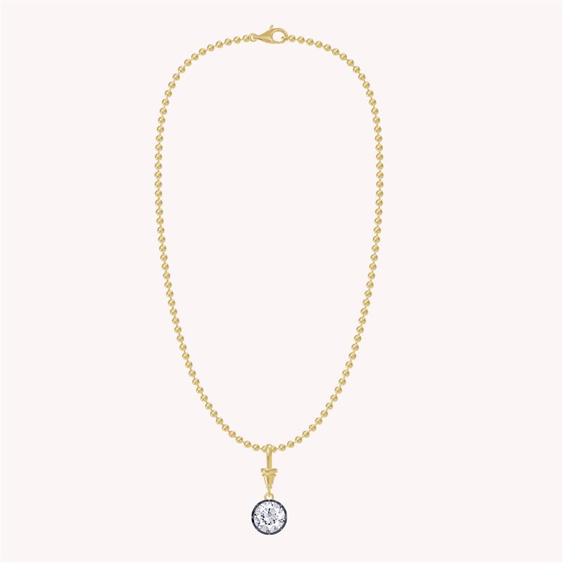 Multi Shape Lab Grown Diamond Solitaire Pendant Necklace