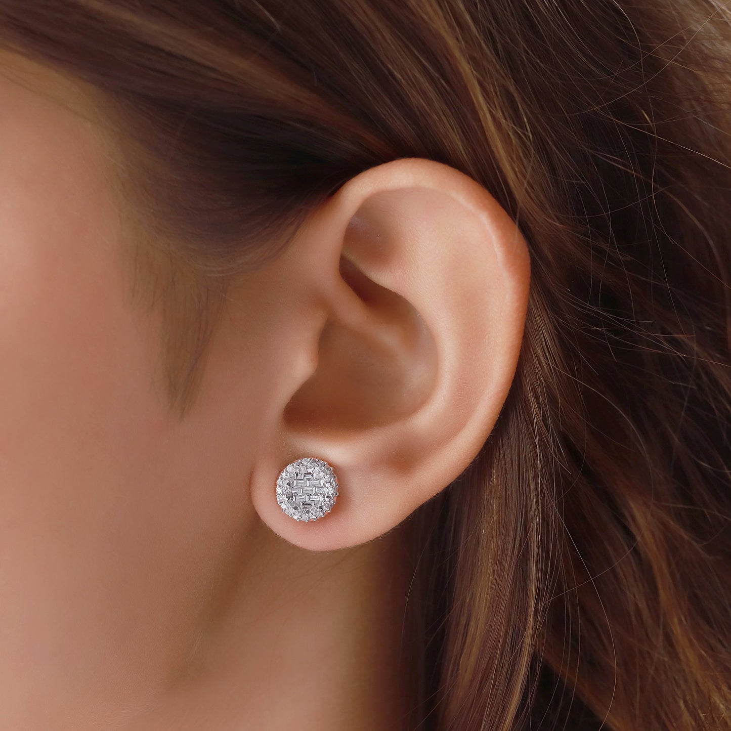 0.33 Carat Lab Grown Diamond Cluster Stud Earrings