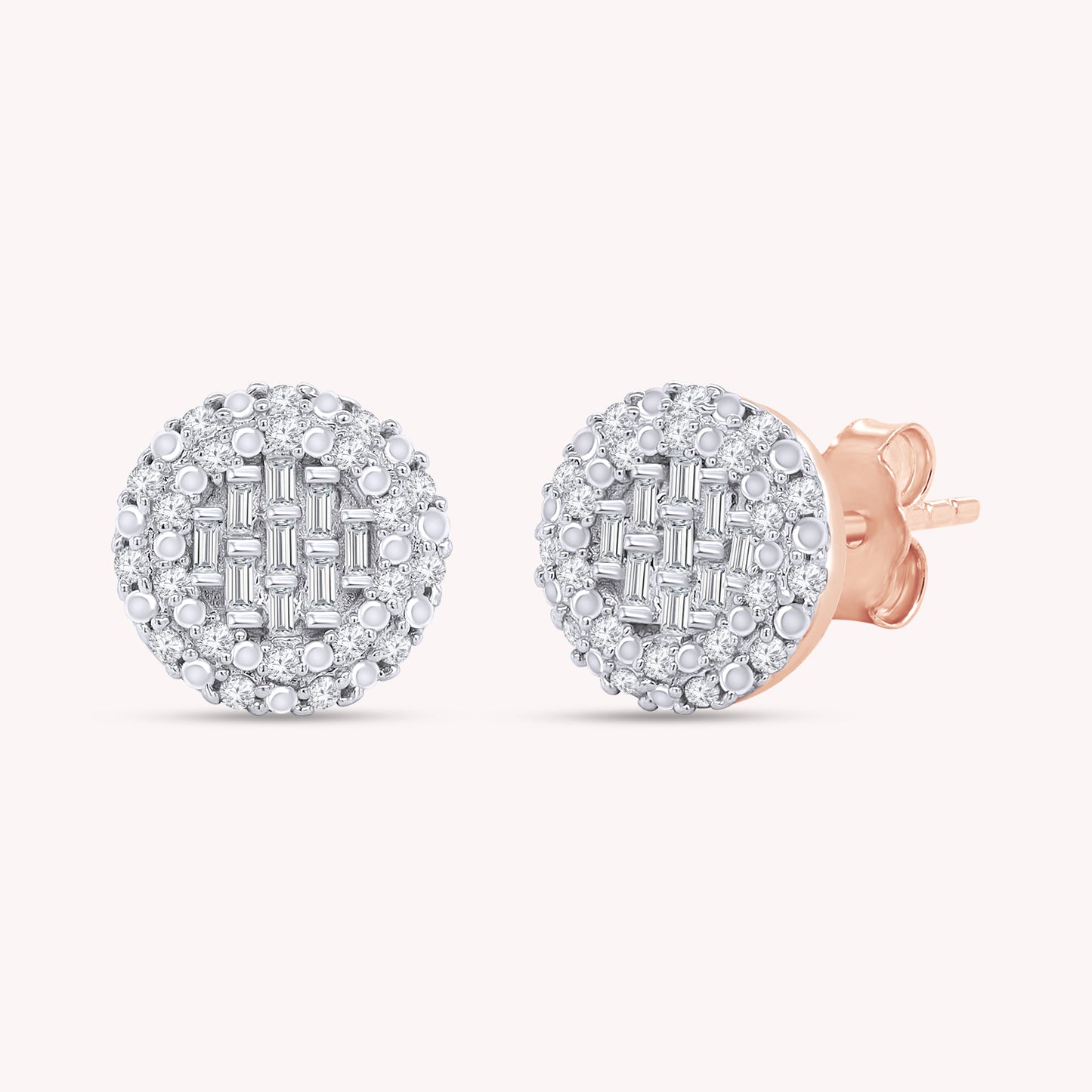 0.33 Carat Lab Grown Diamond Cluster Stud Earrings