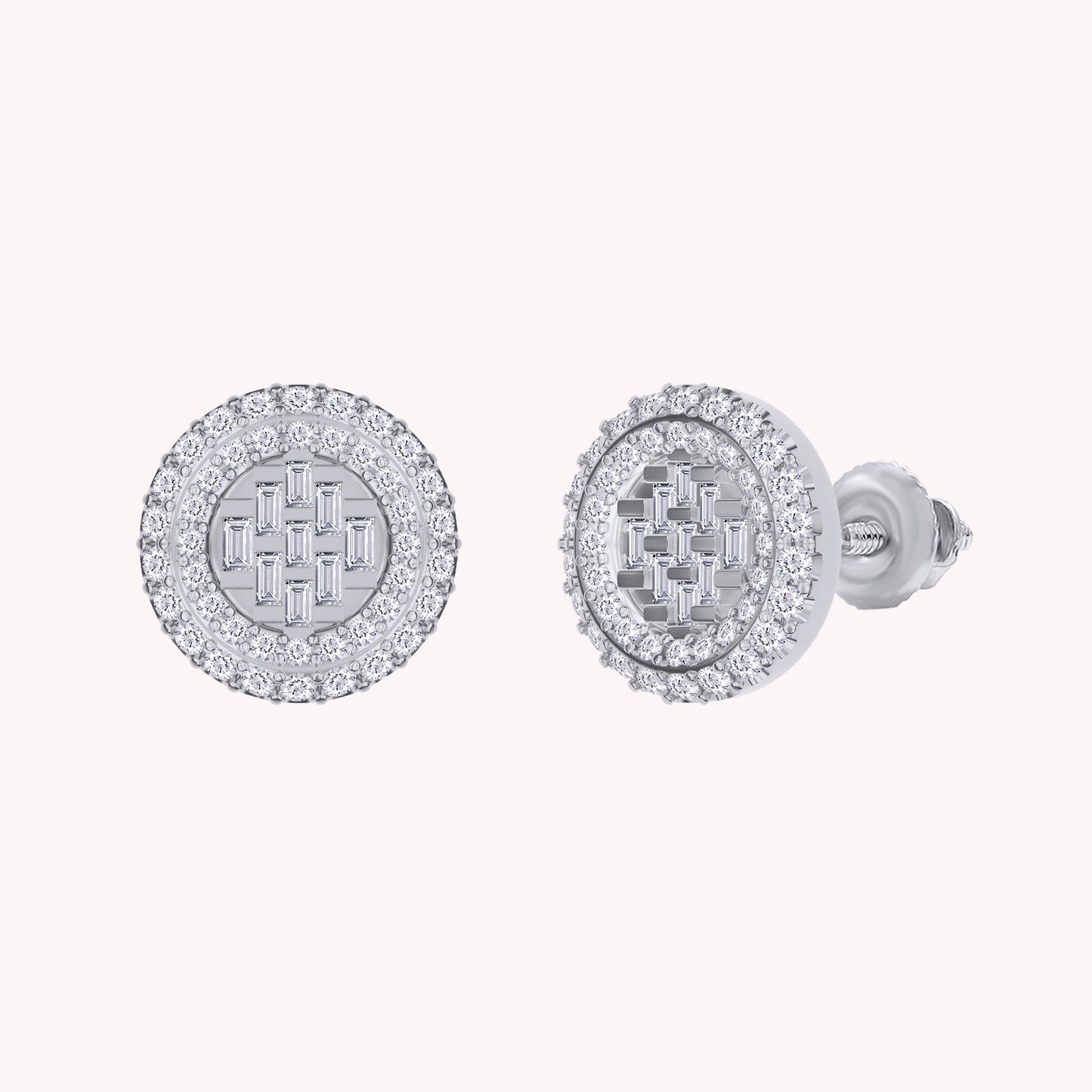0.33 Carat Lab Grown Diamond Cluster Stud Earrings