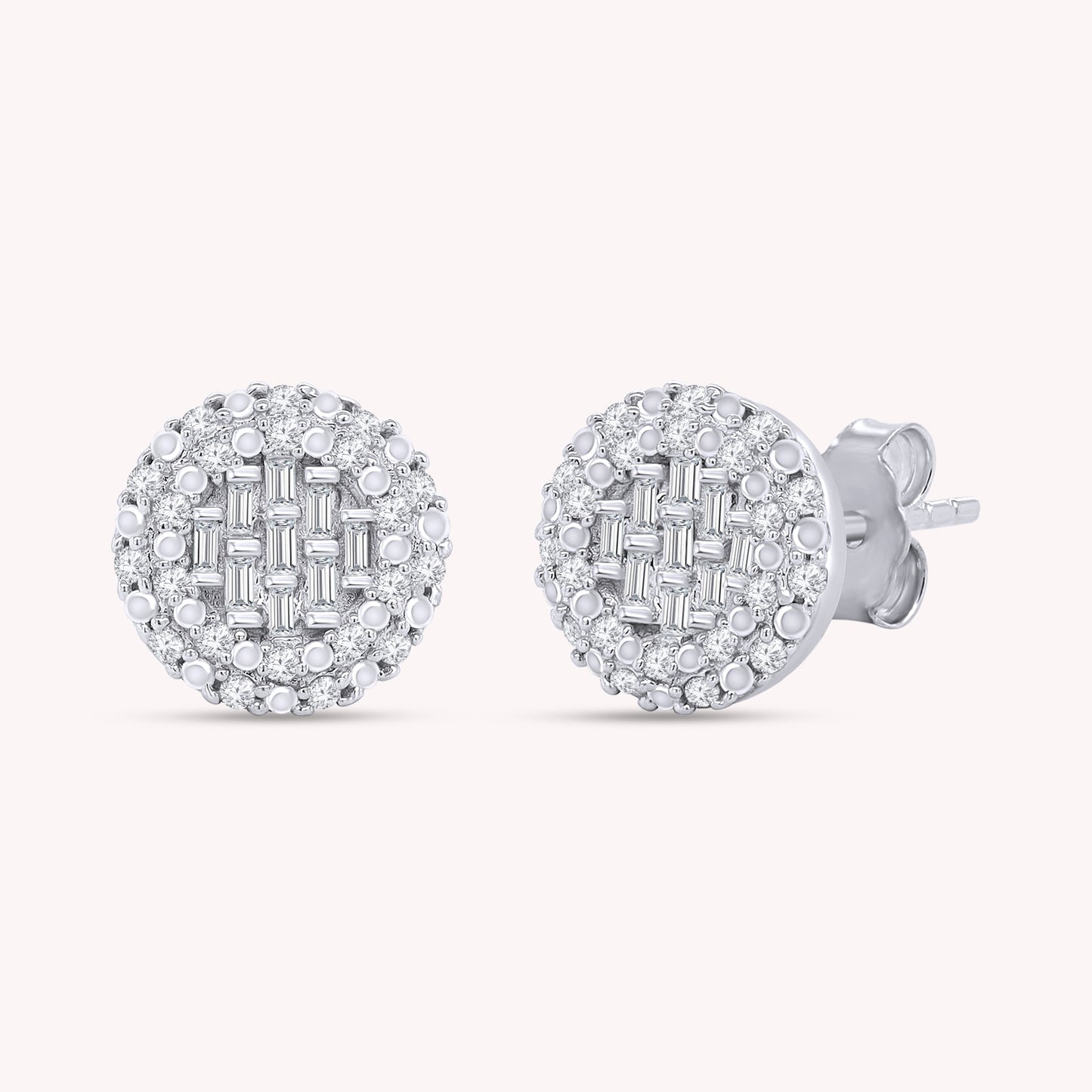 0.33 Carat Lab Grown Diamond Cluster Stud Earrings