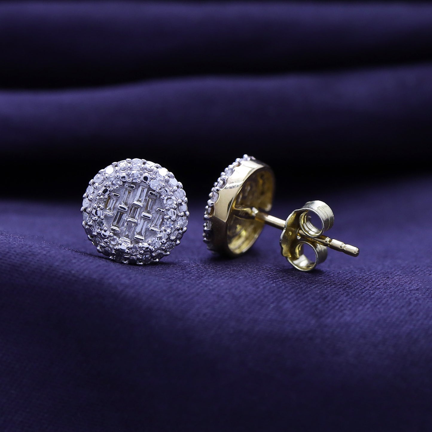 0.33 Carat Lab Grown Diamond Cluster Stud Earrings