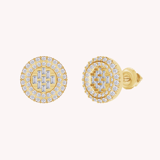 0.33 Carat Lab Grown Diamond Cluster Stud Earrings