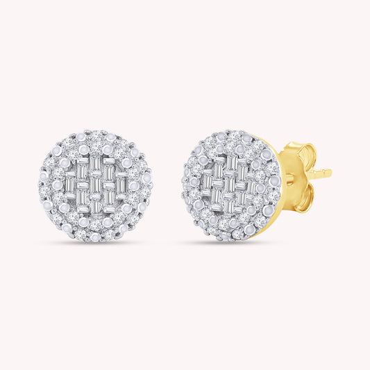 0.33 Carat Lab Grown Diamond Cluster Stud Earrings
