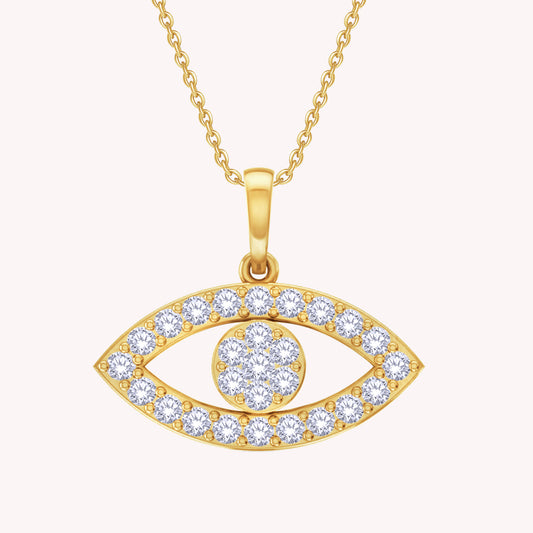 Vigilant Evil Eye Pendant Necklace