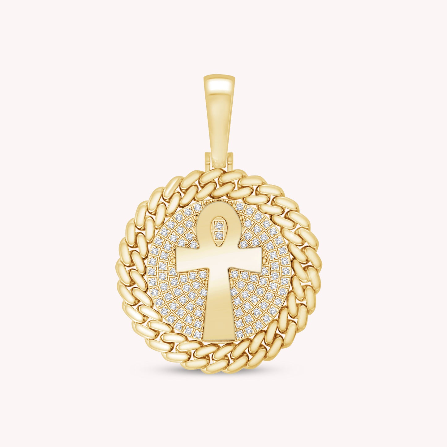 Lab Grown Diamond Egyptian Ankh Cross Pendant