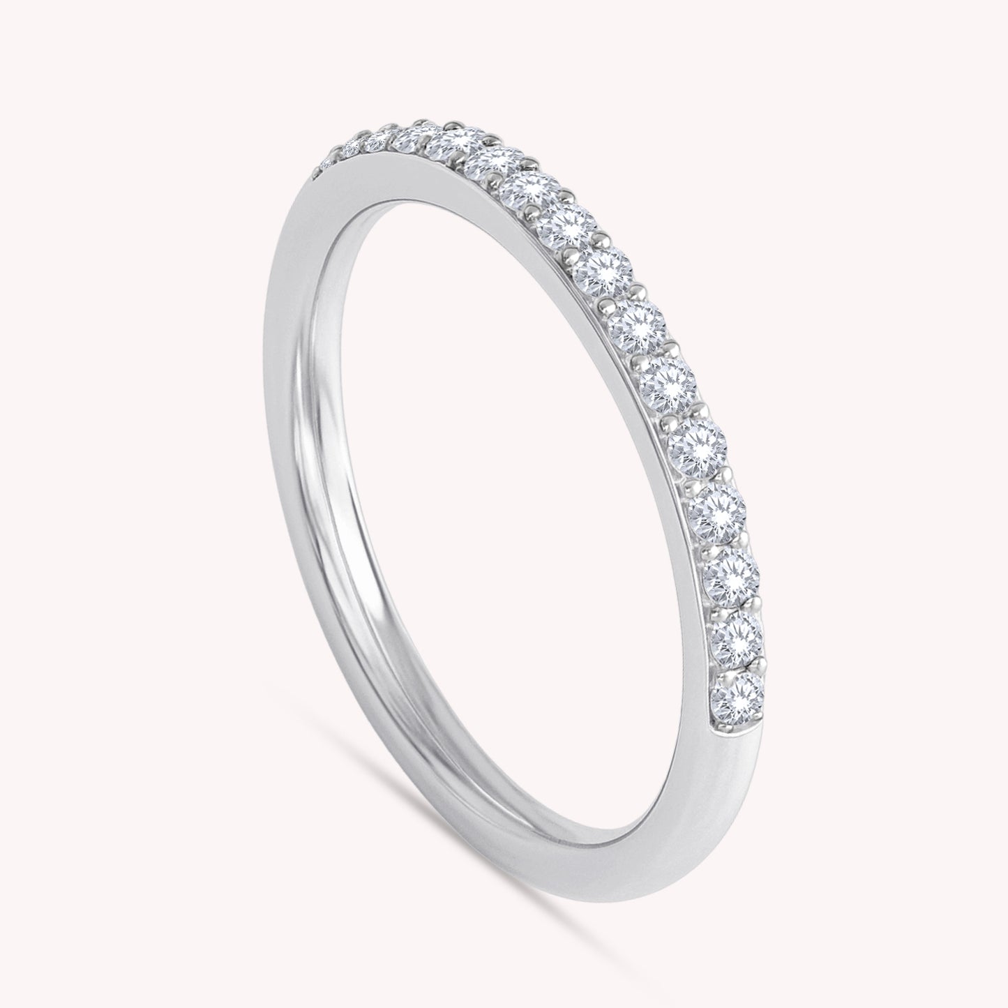 0.15 Carat Lab Grown Diamond Half Eternity Wedding Band Ring