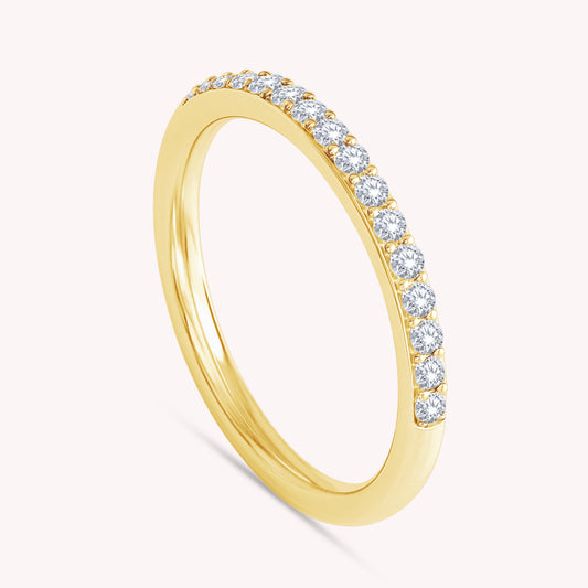 0.15 Carat Lab Grown Diamond Half Eternity Wedding Band Ring