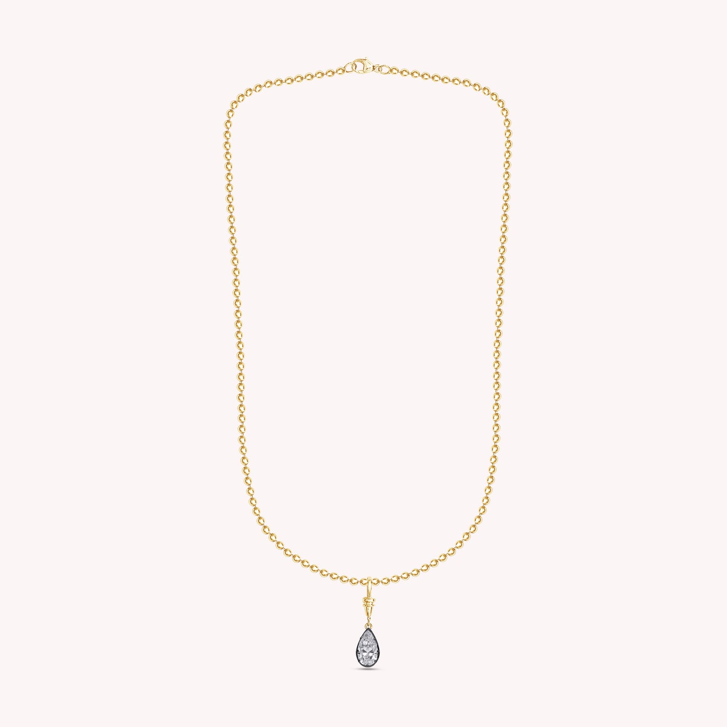 Pear Shape Lab Grown Diamond Solitaire Pendant Necklace