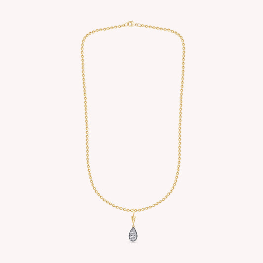 Pear Shape Lab Grown Diamond Solitaire Pendant Necklace